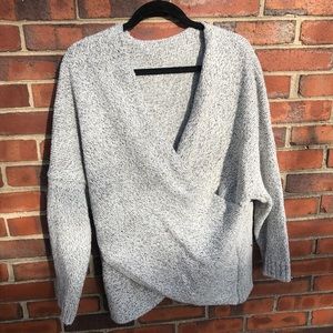 Wrap knit sweater
